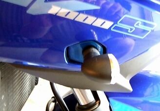 Yamaha BLUE Turn Signal Adapter Plates - R1 R6 R7 FZ1 YZF YZF1000 YZF600