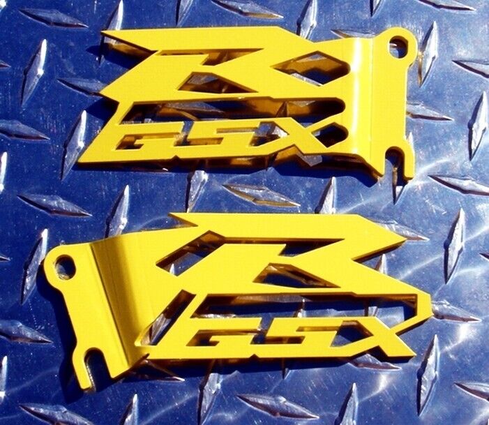 GSX-R Yellow Cut-Out Heel Guards / Ankle Plates GSXR 600 750 1000