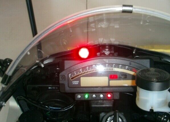 Raptor LED Shift Light R1 GSXR HAYABUSA 1400 ZX10 ZX12 ZX14 CBR RC51 VRod- Red