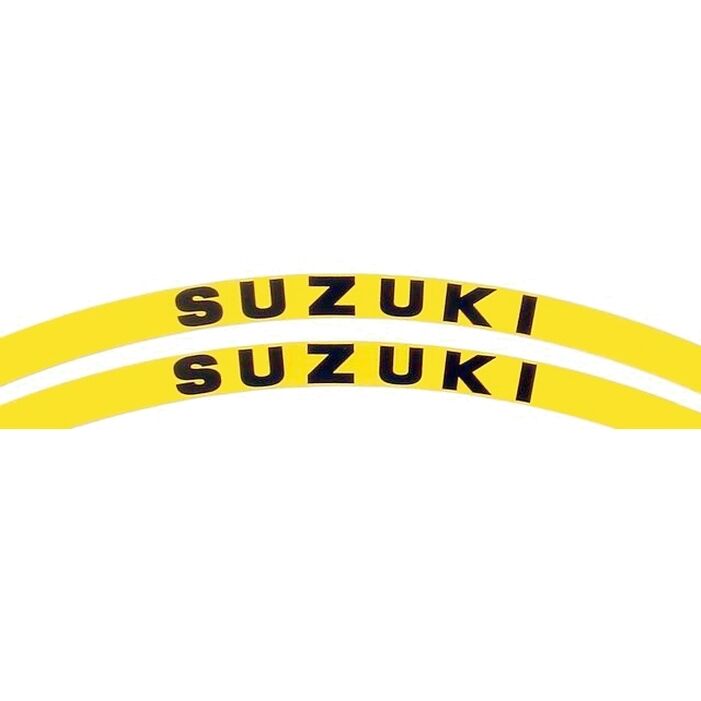 Yellow SUZUKI Logo Rim Stripes GSXR TL1000R TL1000S SV650 SV1000 Hayabusa DL1000