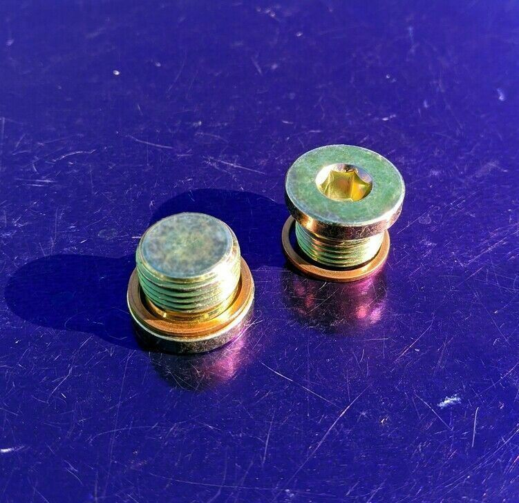 2 x M18 - 1.5mm Exhaust Sensor Block Off Plug / Bung 18mm O2 18x1.5 Lambda