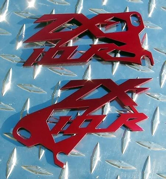 Kawasaki ZX10 Cut Heel Guards / Ankle Plates ZX-10R ZX10R 2004 -2016 Candy Red