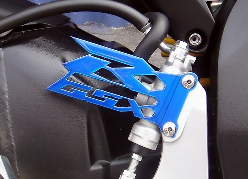 GSX-R Candy BLUE Cut-Out Heel Guards / Plates GSXR 600 750 1000