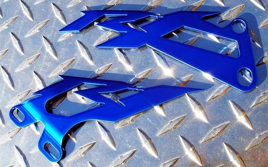Yamaha 2009 - 2014 R1 Blue Heel Guards / Ankle Plates 2013 2012 2011 2010