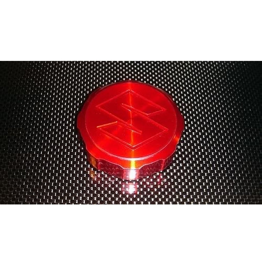 Suzuki S CANDY RED Brake Reservoir Cap - GSXR SV650S SV1000S TL1000S TL1000R