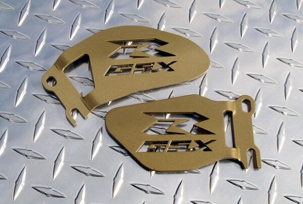 GOLD GSXR Logo Heel Guards / Plates GSX-R 600 750 1000