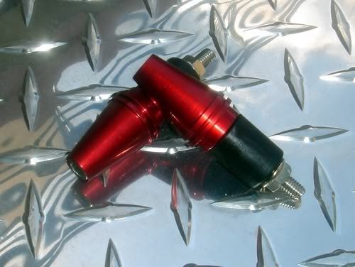 Red Cone Bar Ends GSXR TL1000R SV1000 SV650 250R CBR F3 F4 RC51 1000RR 675