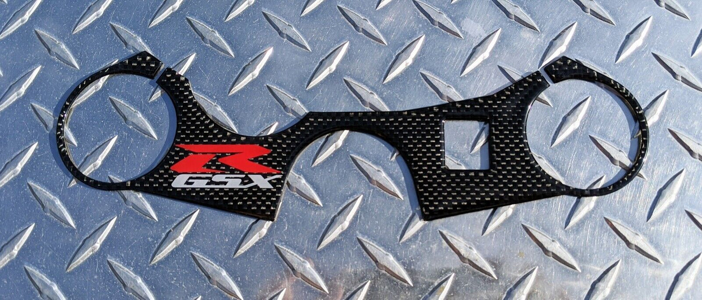 REAL Carbon K7 K8 GSX-R 1000 Yoke Pad / Triple Clamp Decal 2007 2008 GSXR1000