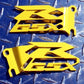 Suzuki GSXR Cut-Out Heel Guards / Plates GSX-R 600 750 1000 - Yellow