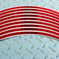 Red CHROME Hayabusa Kanji Logo Rim Stripes / Tape - Suzuki GSXR GSX1300R BUSA