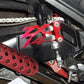 Kawasaki ZX14 Cut-Out Heel Guards / Ankle Plates ZZR1400 ZX14R Ninja - Candy Red