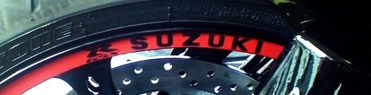 RED  GSX-R  Logo Rim Stripes / Tape  Suzuki  GSXR GSX-R1000 750 600 1100