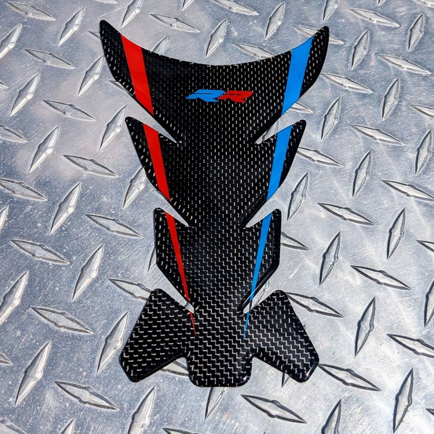 RR Logo REAL Carbon Fibre Tank Pad - BMW S1000RR