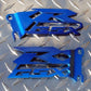 GSX-R Candy BLUE Cut-Out Heel Guards / Plates  GSXR  600  750 1000