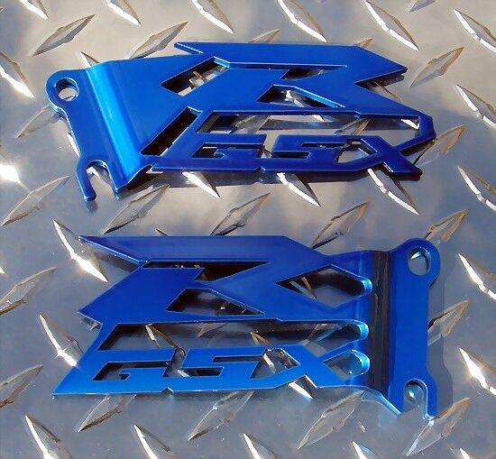 GSX-R Candy BLUE Cut-Out Heel Guards / Plates  GSXR  600  750 1000