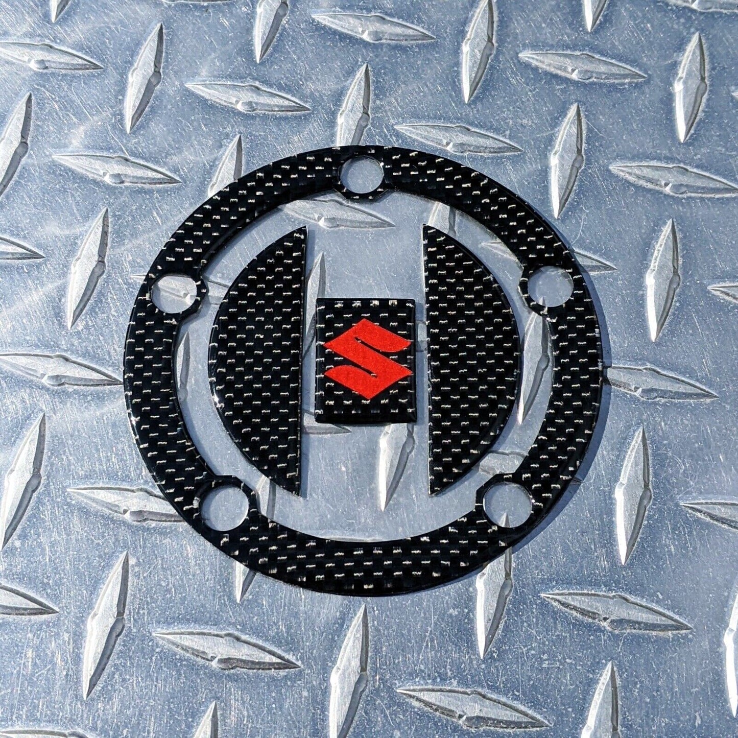 Real Carbon Fuel / Gas Cap Pad GSX-R GSXS GSX-S750 GSXS-1000 GSX650F GSF1250S