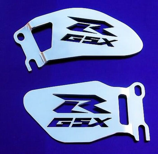 GSXR POLISHED Stainless Steel Heel Guards / Plates GSX-R 600 750 1000