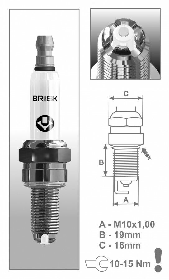 4x BRISK Performance Spark Plugs GSXR 600 750 1000 GSX-S GSR BANDIT HAYABUSA CR9