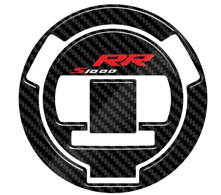 Real Carbon Fibre Fuel / Gas Cap Pad - BMW  2009 + S1000RR Tank Sticker / Decal