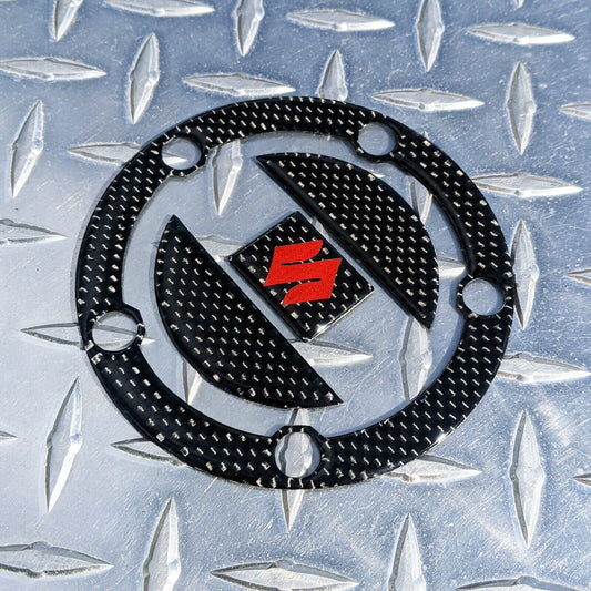 Real Carbon Fuel / Gas Cap Pad GSX-R GSXS GSX-S750 GSXS-1000 GSX650F GSF1250S