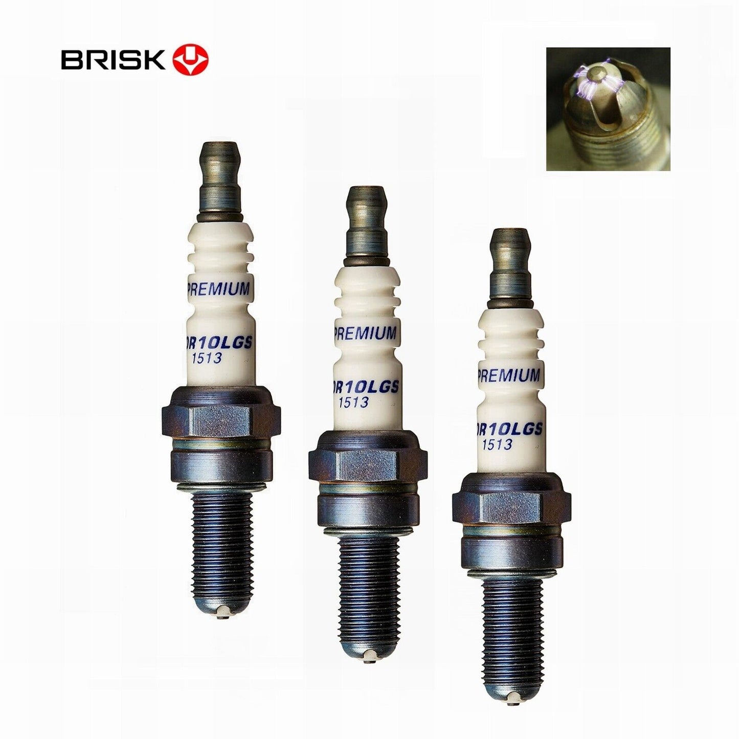 3 x BRISK Performance Spark Plugs Triumph Daytona Street Speed Triple 675 1050