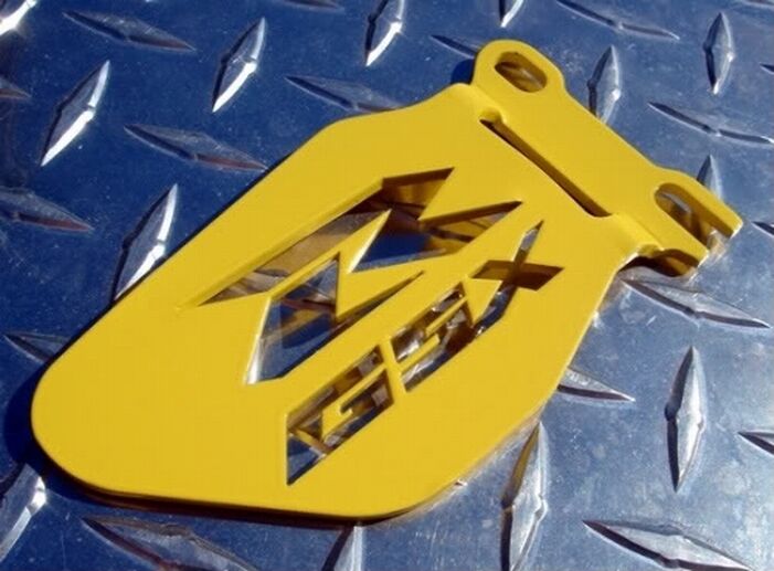 GSXR Logo Yellow Heel Guards / Ankle Plates GSX-R 600 750 1000