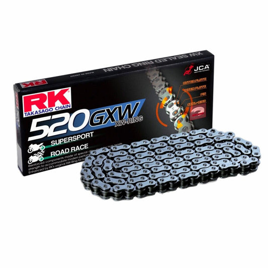 RK 520GXW 120 Link Chain - S1000RR R1 R6 600RR 1000RR ZX6R ZX10R GSXR 520 Silver