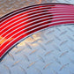 Red CHROME Hayabusa Kanji Logo Rim Stripes / Tape - Suzuki GSXR GSX1300R BUSA