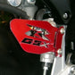 GSXR Logo CANDY Red Heel Guards / Ankle Plates For GSX-R 600 750 1000