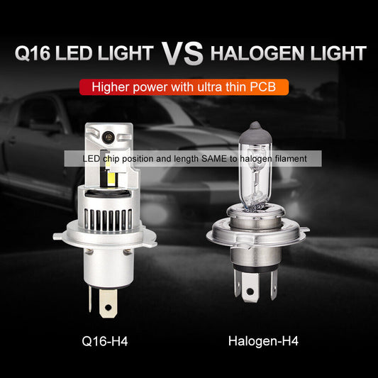 2 x H4 LED Headlight Bulbs 100W 6500K 9003 HB2 High / Low Dual Beam Globes AUS