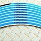 Blue CHROME Hayabusa Kanji Logo Rim Stripes / Tape - Suzuki GSXR GSX1300R BUSA