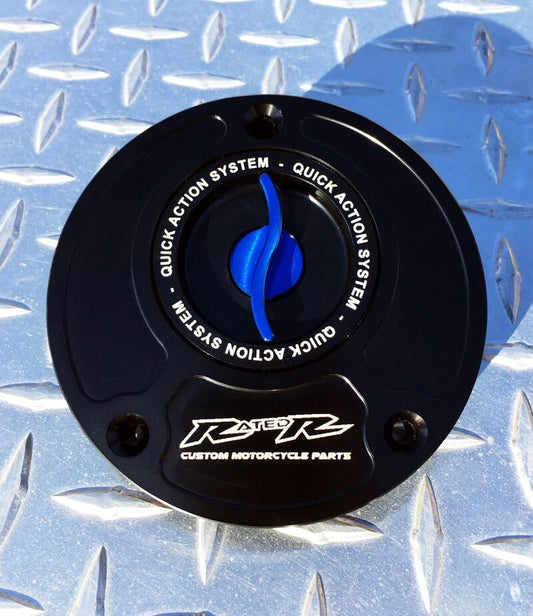 Yamaha Blue Quick Fuel Gas Cap R1 R6 R3 MT03 MT07 MT09 MT10 FZ6R FZ6 FZ8 FZ1 XJ6