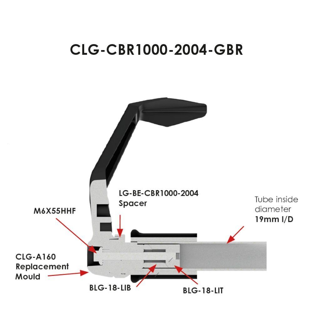 GBRacing Lever Guard - Honda RC51 CBR 600RR 1000RR / SP / RR-R Clutch Protector