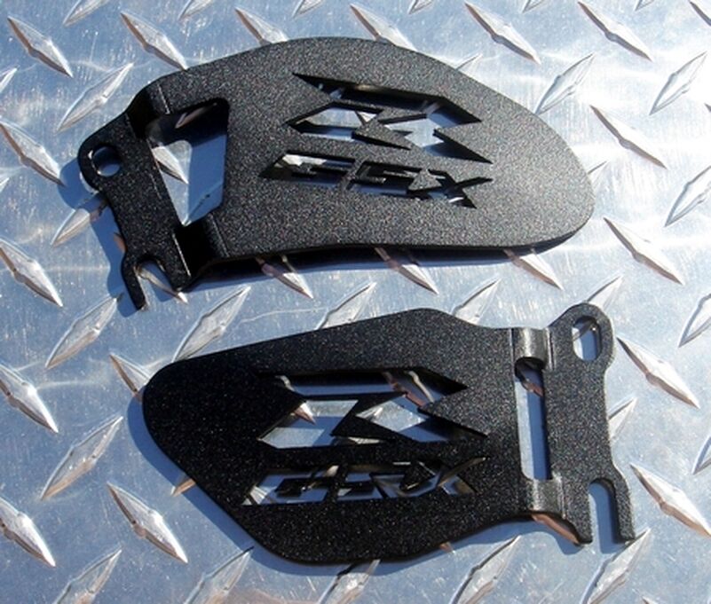 GSXR Logo Heel Guards / Ankle Plates GSX-R 600 750 1000 - Black