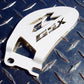 White GSXR Logo Heel / Ankle Guards / Plates GSX-R 600 750 1000