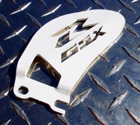 White GSXR Logo Heel / Ankle Guards / Plates GSX-R 600 750 1000