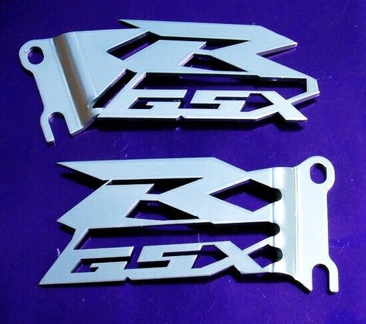 GSX-R Silver Cut-Out Heel Guards / Ankle Plates GSXR 600  750 1000