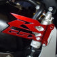 GSX-R Candy RED Cut-Out Heel Guards / Ankle Plates  GSXR  600  750 1000