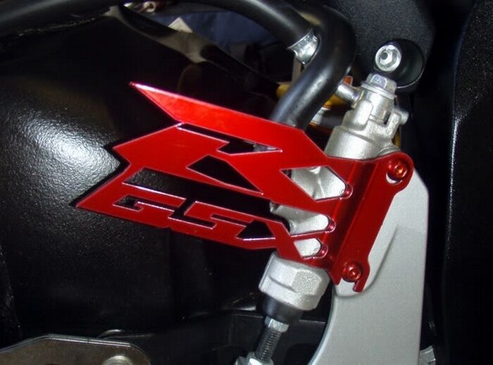 GSX-R Candy RED Cut-Out Heel Guards / Ankle Plates  GSXR  600  750 1000