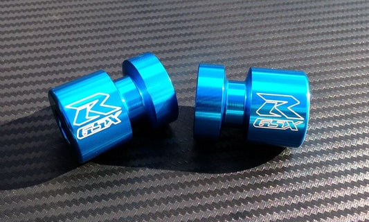 BLUE Suzuki GSXR Swingarm Spools / Bobbins / Sliders GSX-R 600 750 1000 1100