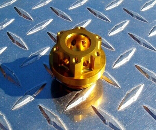 GOLD Triumph Oil Cap - 675 675R Street T595 955i Sprint 1050 Speed Triple Tiger