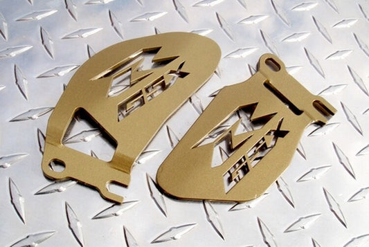 GOLD  GSXR Logo Heel Guards / Plates GSX-R 600 750 1000