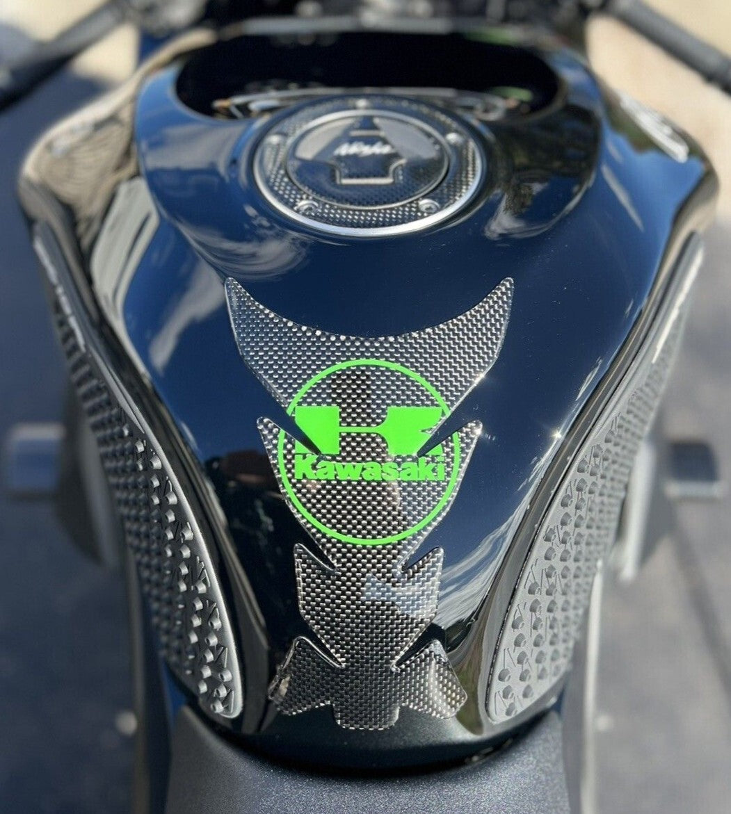 REAL Carbon Tank Pad - Kawasaki 250R 300 400 500 650R Z750 Z800 Z900 Z1000 Ninja