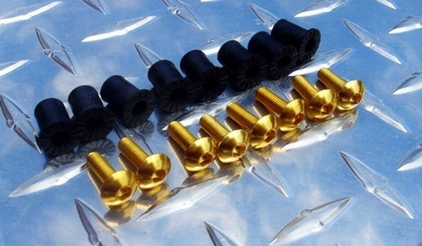 GOLD Windscreen Bolts R1 R6 CBR 600RR 1000RR GSXR ZX6 ZX10 ZX14 650R S1000RR M5