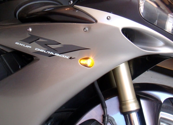 2021 + Yamaha R7 MT-07 2024 + Tenere 700 Clear Aero LED Turn Signals Flush Mount