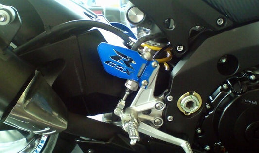 GSXR CANDY BLUE Heel Guards / Ankle Plates For GSX-R 600 750 1000