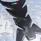 Italian Flag REAL Carbon Fibre Tank Pad For Aprilia Ducati MV Agusta Moto Guzzi