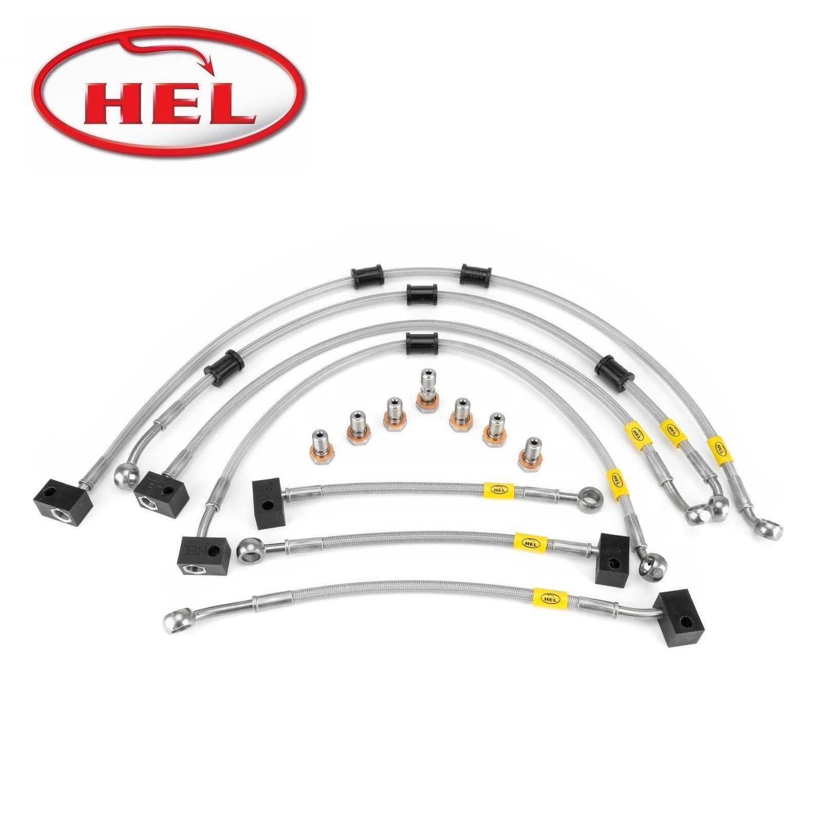 HEL Braided Brake Lines Hoses - Yamaha 2016 - 2021 MT-10 ABS MT10 SP - Clear