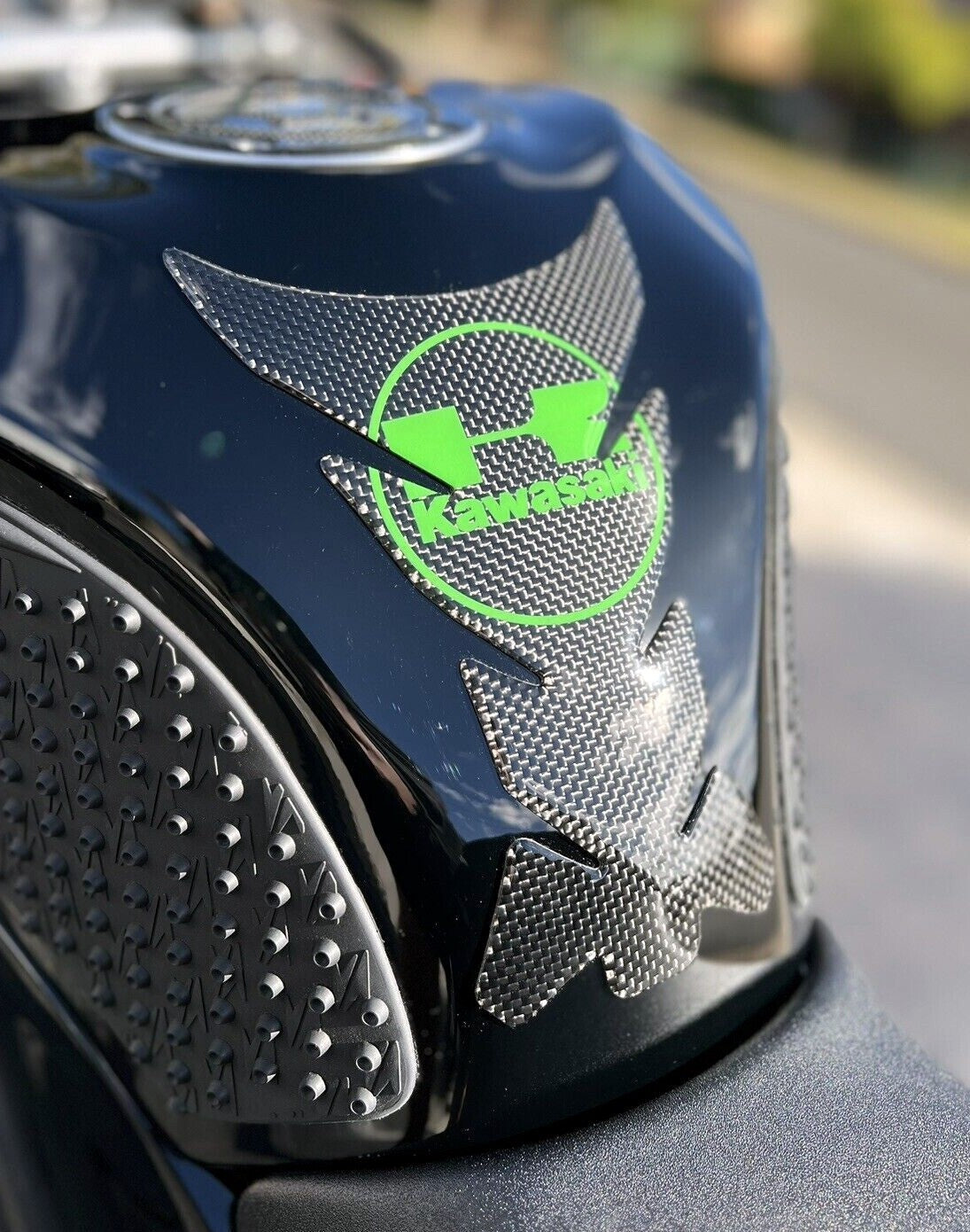 REAL Carbon Tank Pad Kawasaki ZX4R ZX6R ZX7R ZX9R ZX10R ZX12R ZX14 ZX14R ZZR1400