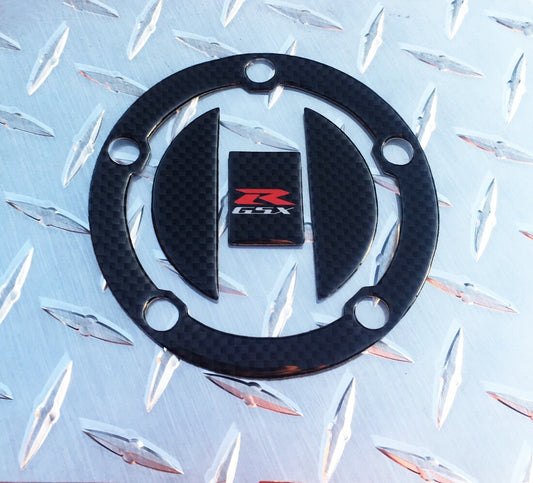K4+ GSX-R Real Carbon Fibre Fuel Cap Pad 2004 + GSXR 600 750 Gas Protector